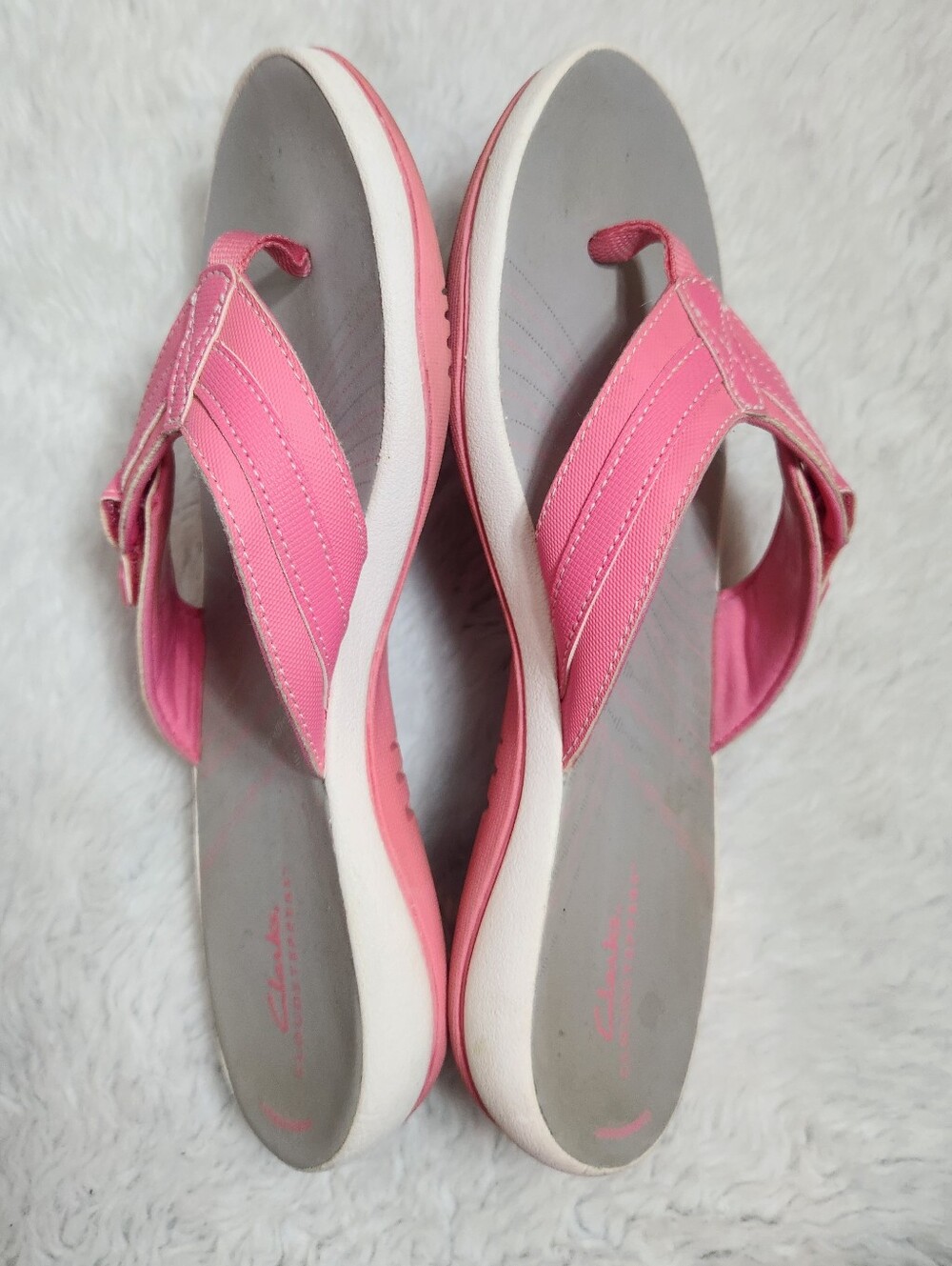 Clarks Cloudsteppers Pink Sandals - Picture 6 of 9